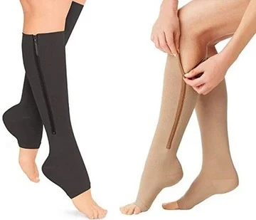 Zippered Compression Socks Supportive Calf Sleeve Design - Image 8
